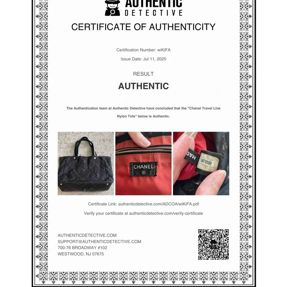 CHANEL Black Travel Nylon Tote Bag with COA - Picture 14 of 14